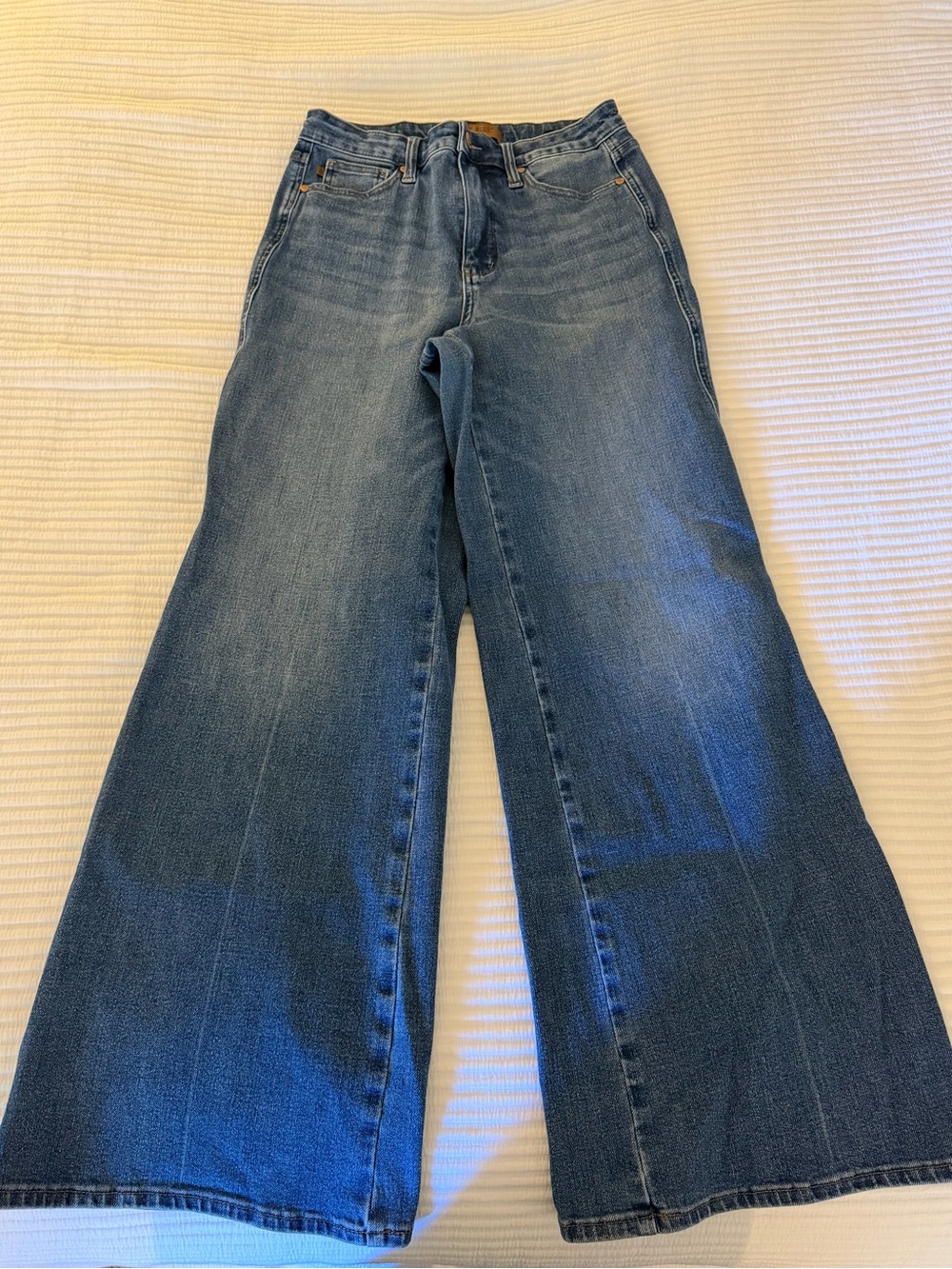Judy Blue Dark Blue High-Rise Wide-Leg stretch Jeans - Picture 8 of 8
